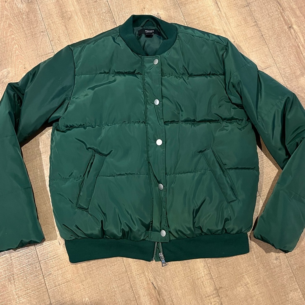 Green bomber jacket